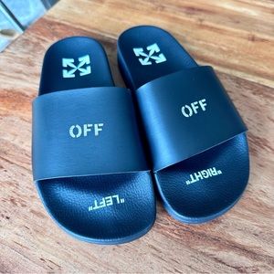 NEW! Off-White printed rubber slides